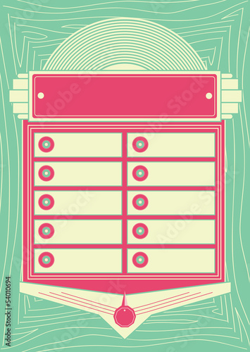 1950s Style Jukebox Background and Frame