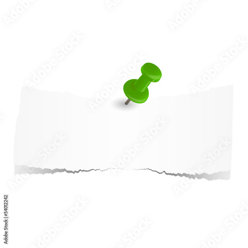 Papierfetzen mit Pin