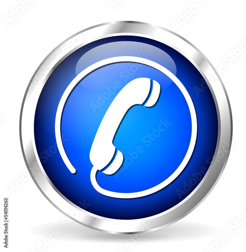 Blue phone icon