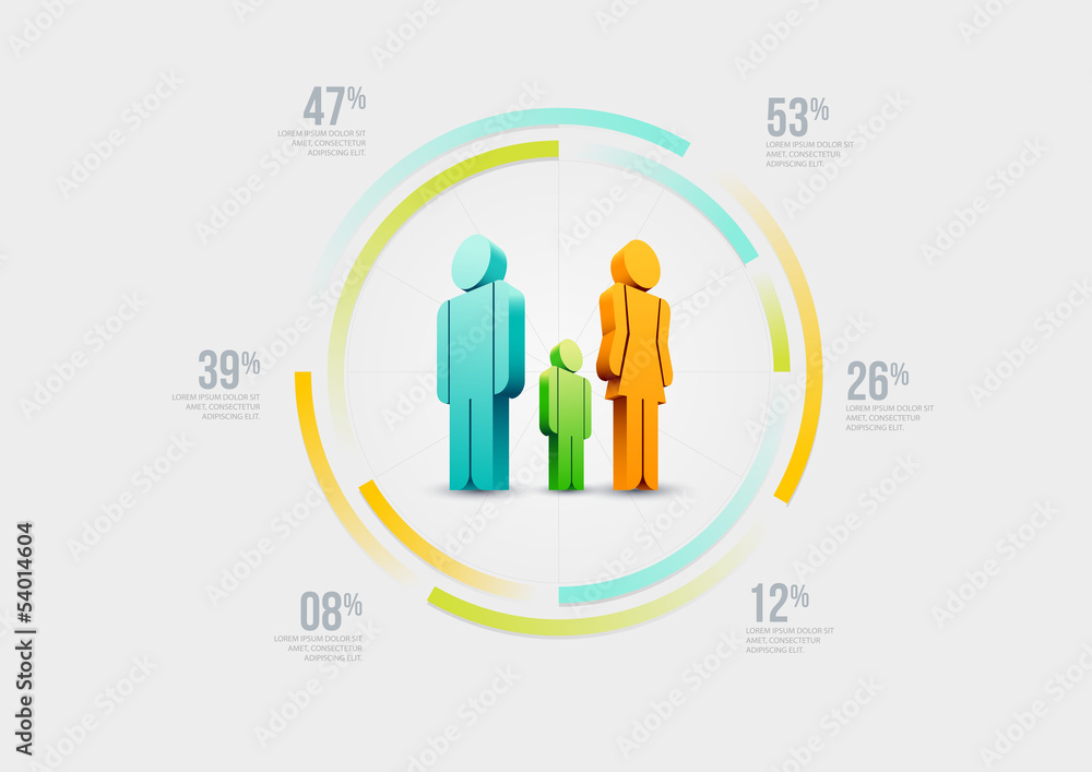 People infographic design template