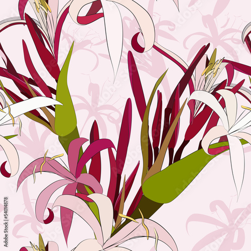 Fototapeta Naklejka Na Ścianę i Meble -  Seamless pattern with flowers