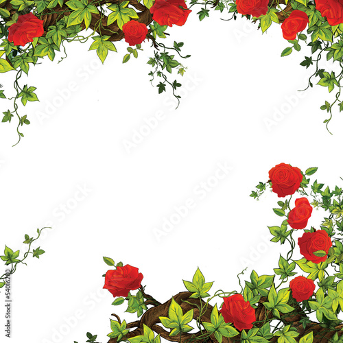 The rose frame - border - template