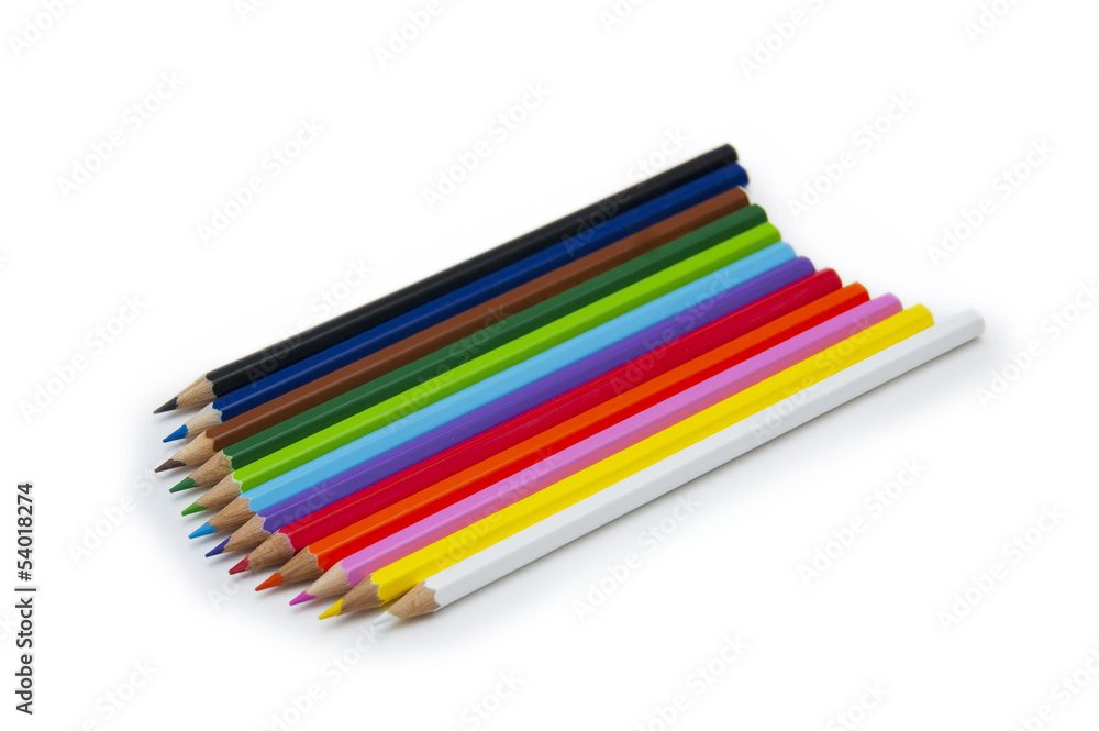 Color pencils isolated on white Color pencils isolated on white