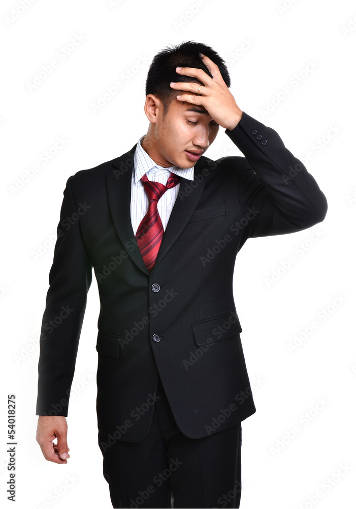 worry business man isolated worry business man isolated