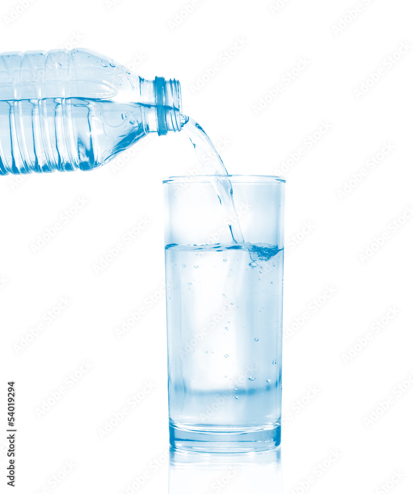 Water bottle pour water to glass Water bottle pour water to glass