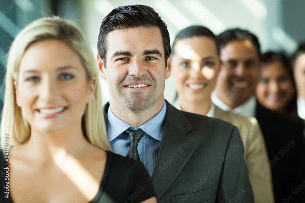 Fototapeta premium group of business people in a row