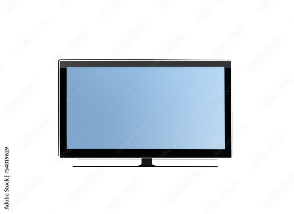 lcd tv monitor isolated on white background