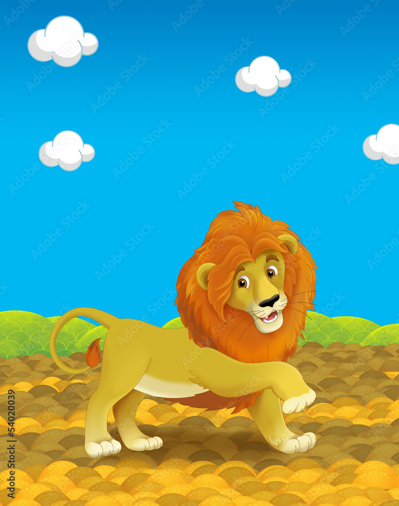 Cartoon safari - illustration for the children Cartoon safari - illustration for the children