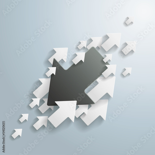 Black And White Arrows Opposition