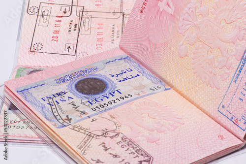 visa in the passport