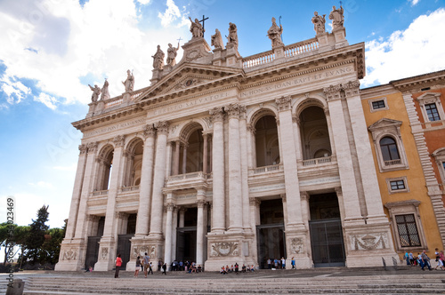 San Giovanni al Laterano Basilica front fachade at Rome photo