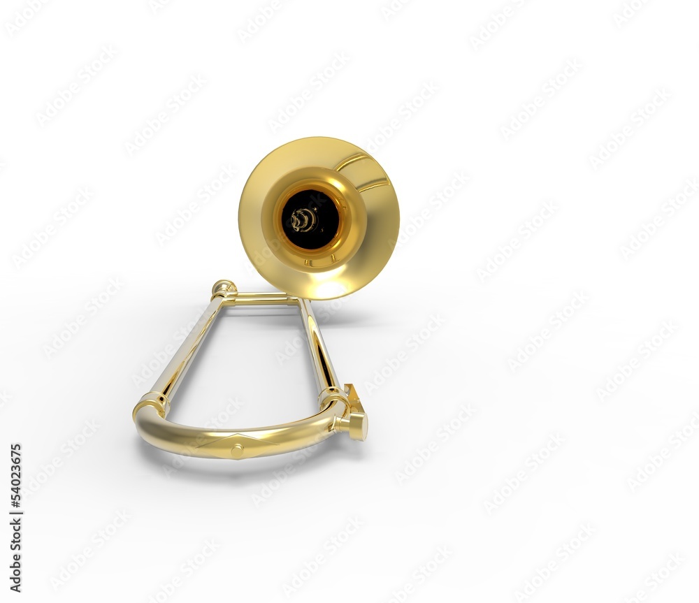 Naklejka premium Trombone Front View