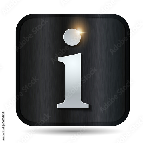 metallic info vector button