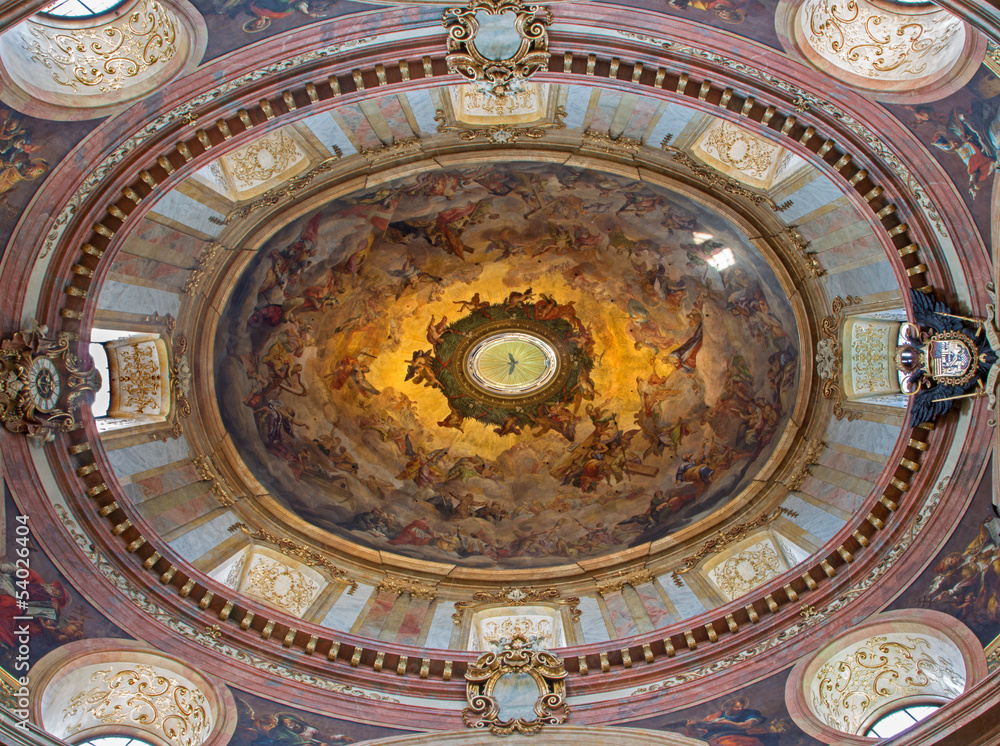 Vienna - Cupola of baroque st. Peter church