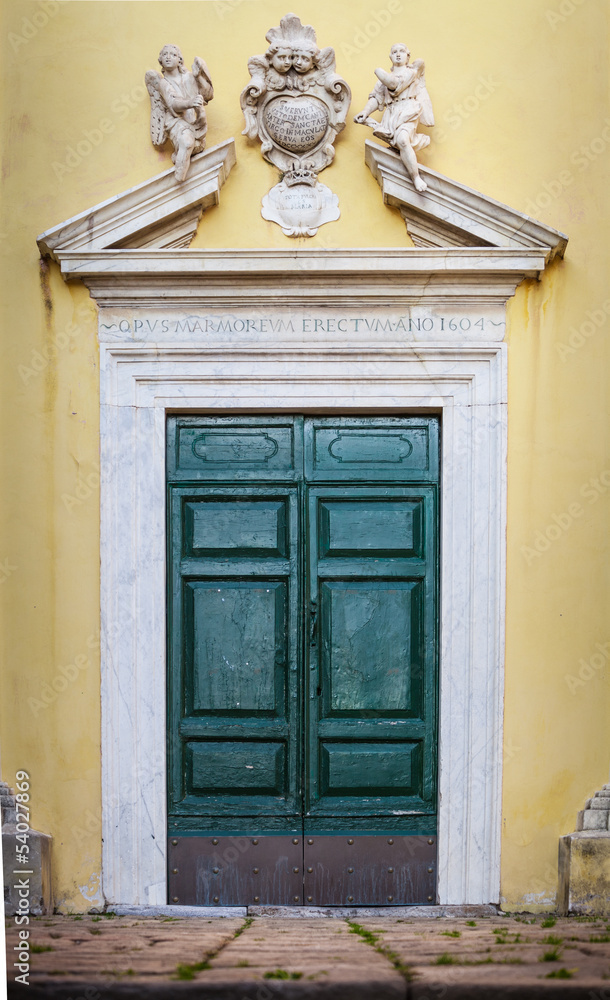 Baroque church door