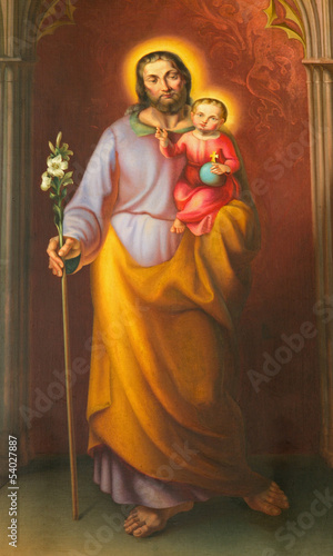 Vienna - Paint of Saint Joseph from  Maria am Gestade
