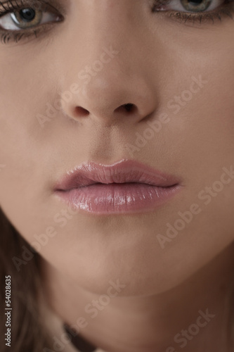 close up of woman s face