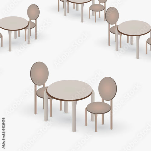 Table with a pair of chairs