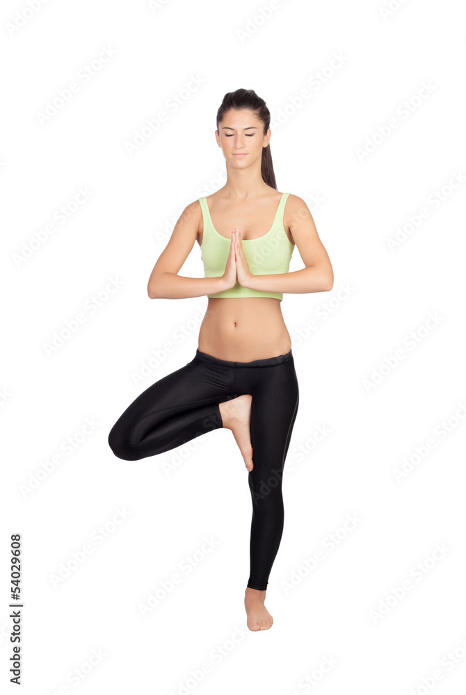 Beautiful woman doing yoga