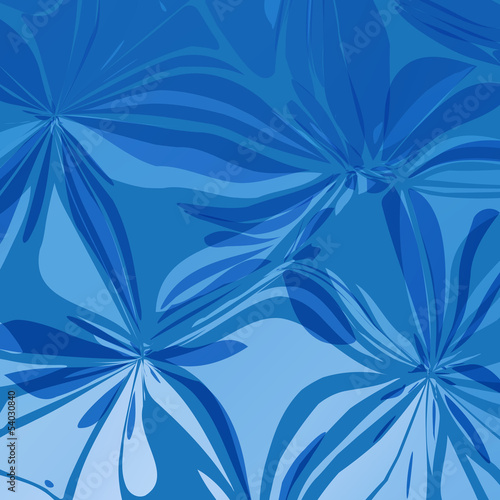 Abstract Blue Vectors Flowers