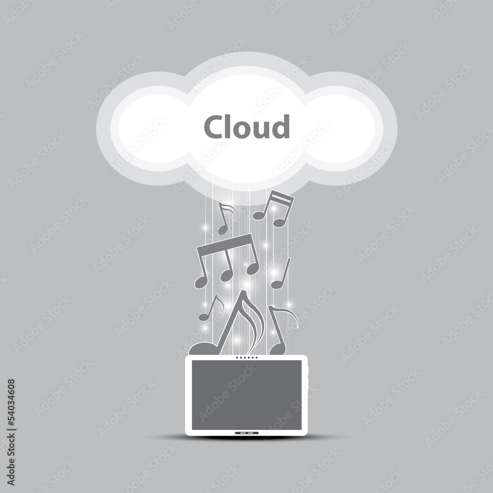 music cloud computing concept music cloud computing concept
