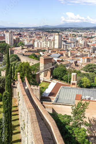 Veduta delle mura di Girona, Spagna