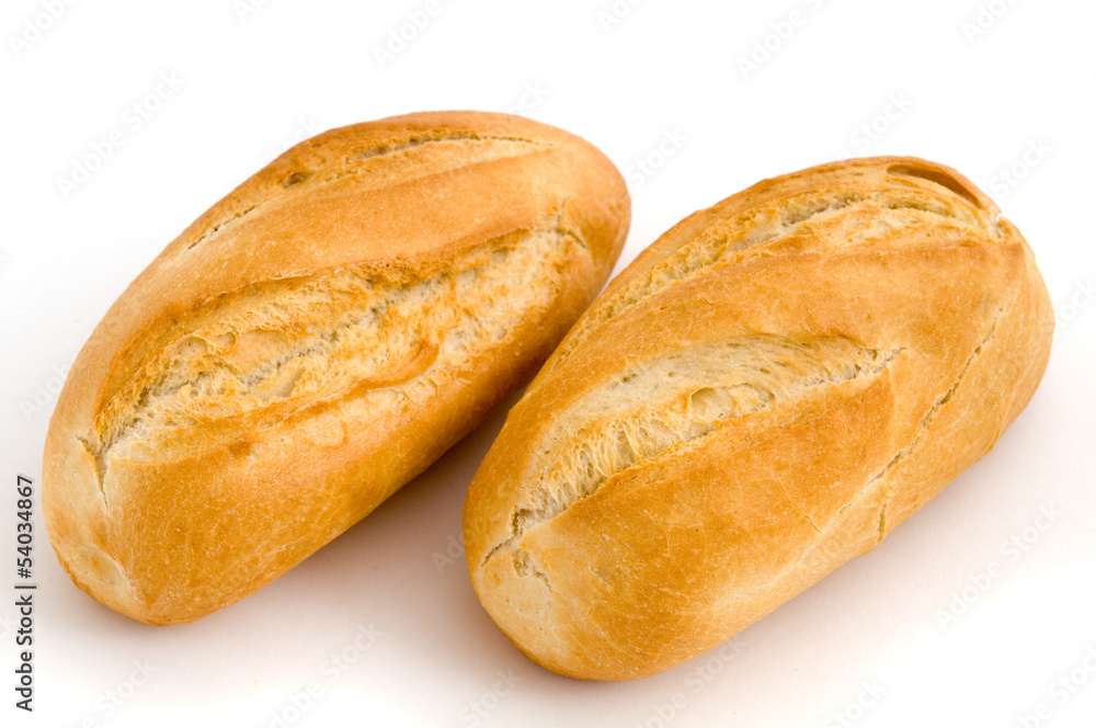 Zwei einfache Weizenbrötchen Zwei einfache Weizenbrötchen