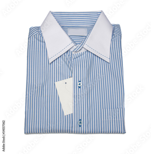 men's shirt with line pattern and blue color