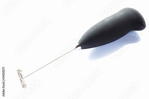 Milk stream foamer isolated on white background