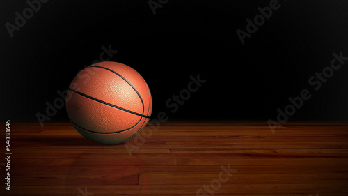 basketball on wood floor 2 © RealCG