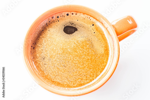 Coffee cream of espresso cup isolated on white background © punsayaporn