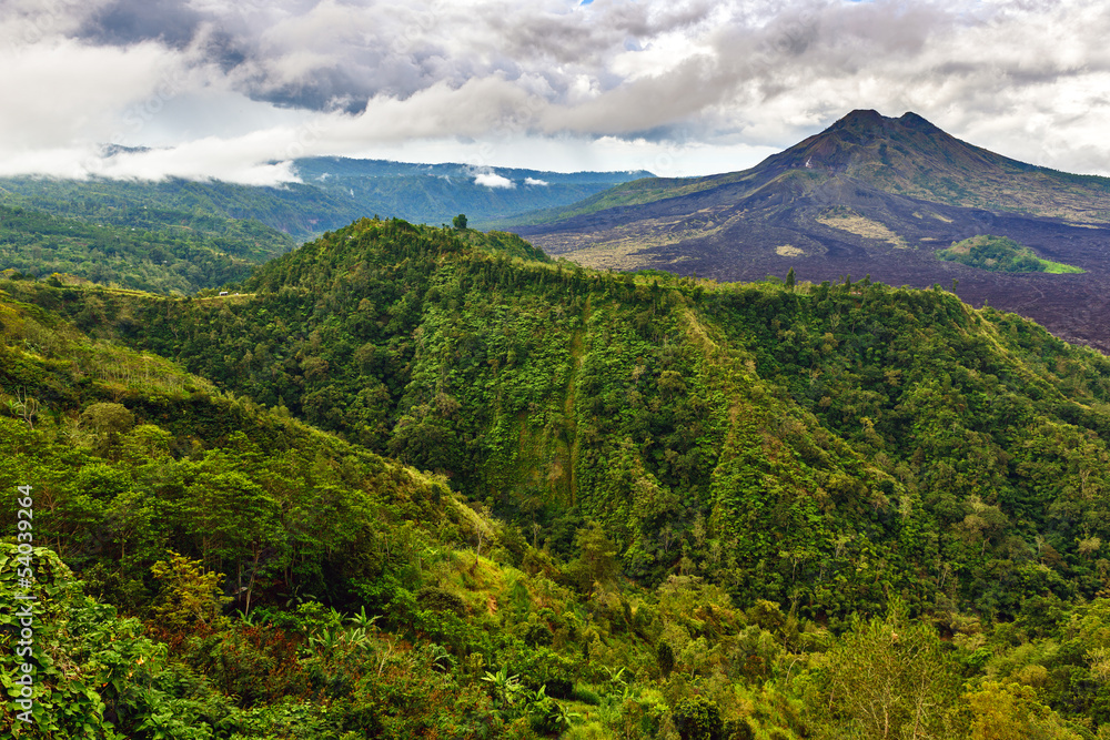 Landscape of Batur volcano on Bali island, Indonesia Landscape of Batur volcano on Bali island, Indonesia