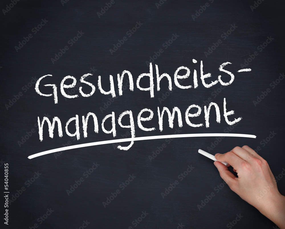 Fototapeta premium Hand writing german words gesundheits management