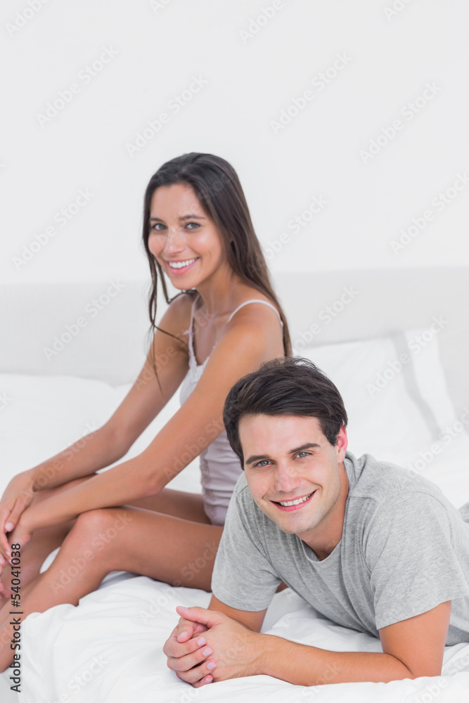 Portrait of a couple relaxing in bed Portrait of a couple relaxing in bed