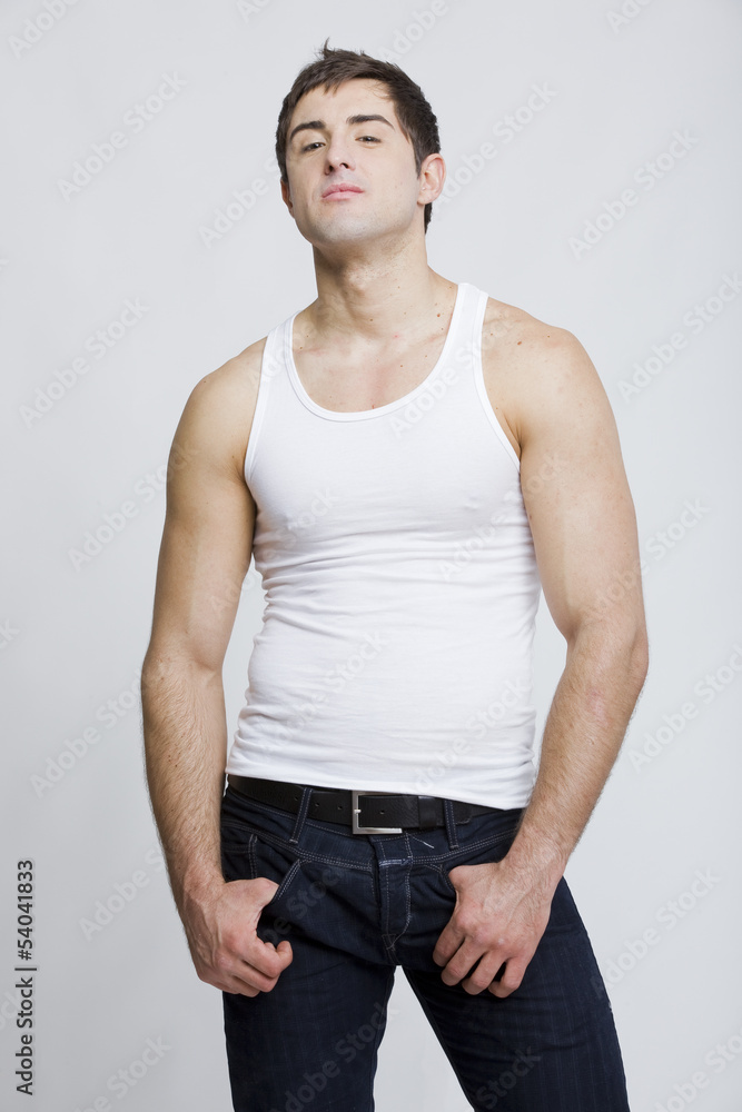 healthy handsome fit man with attractive muscles healthy handsome fit man with attractive muscles