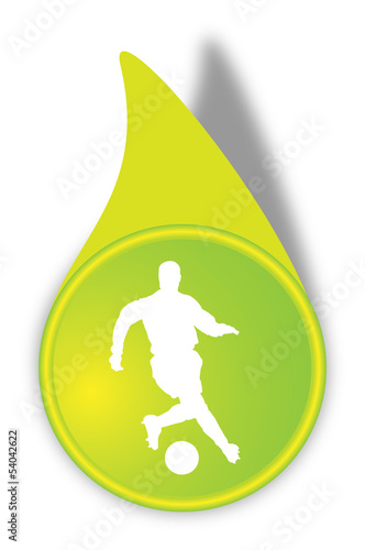 Vektor Fußball Button Grün