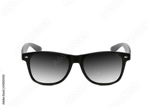 Black modern eyeglasses isolated