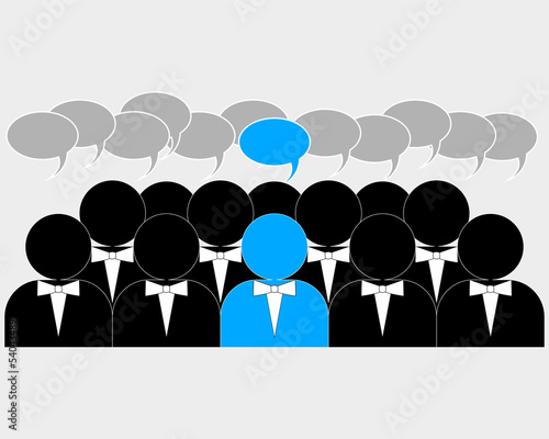 idea of a leader in the social media group