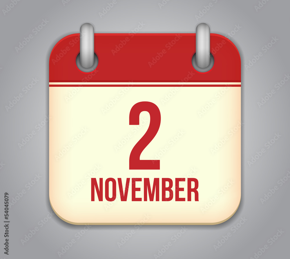 Vector November calendar app icon Vector November calendar app icon