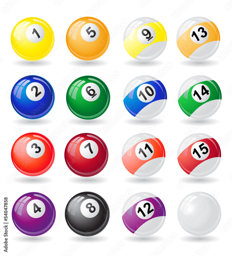 billiards balls vector illustration billiards balls vector illustration