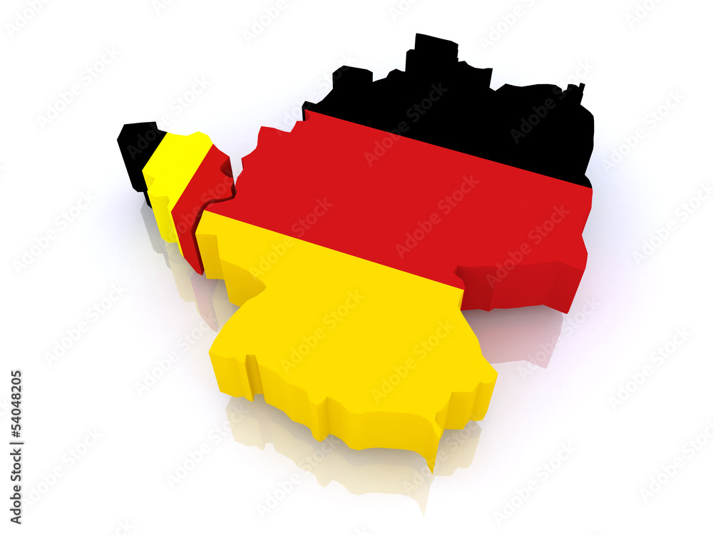 Fototapeta premium Map of Belgium and Germany.