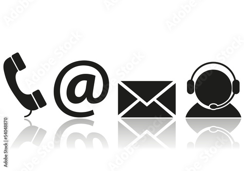 kontakt icon set , schwarz