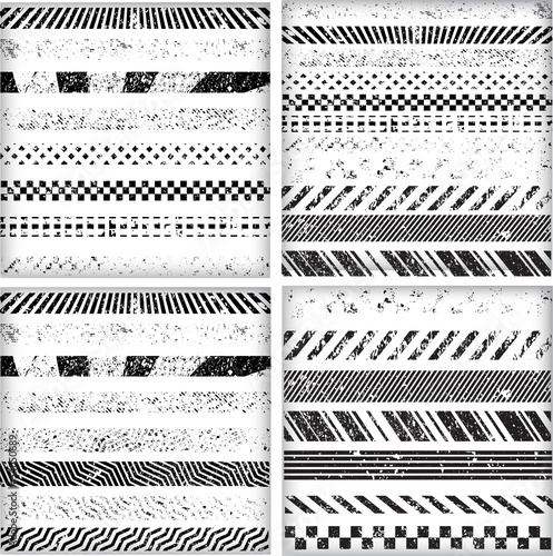 Set of grunge frames. vector illustration.