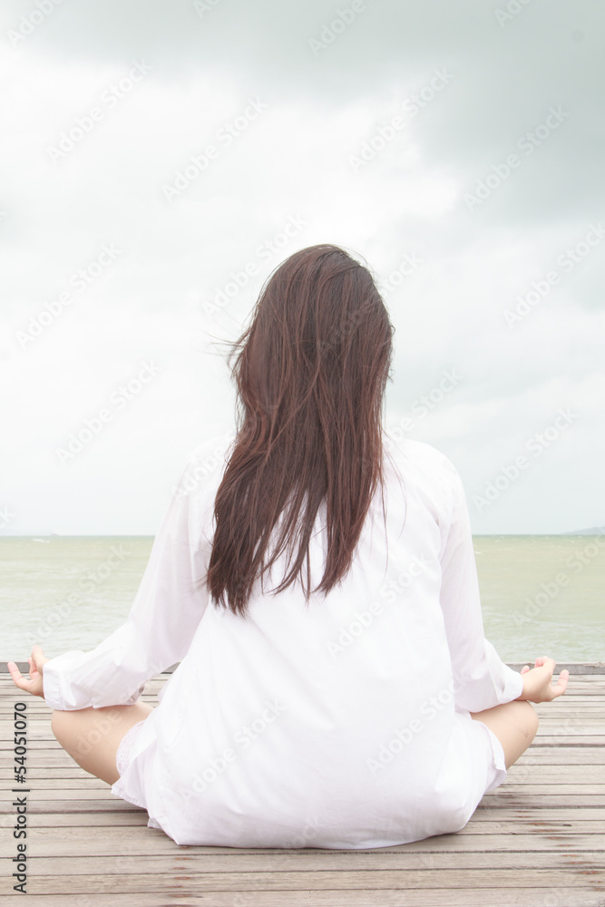 Meditation by young women