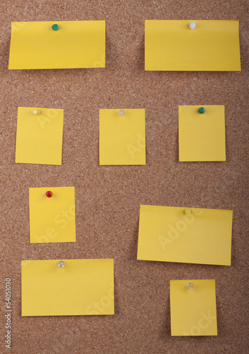 Post It Notes On Cork Board