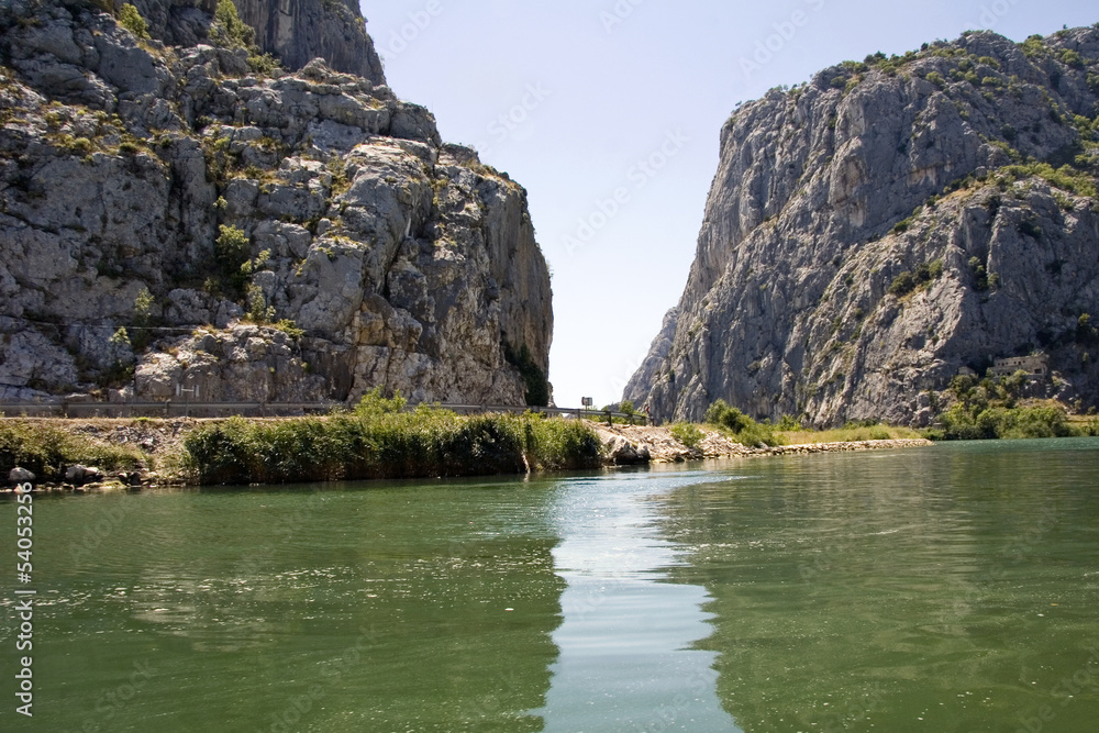 River Cetina near estuary to Adriatic sea in Croatia River Cetina near estuary to Adriatic sea in Croatia