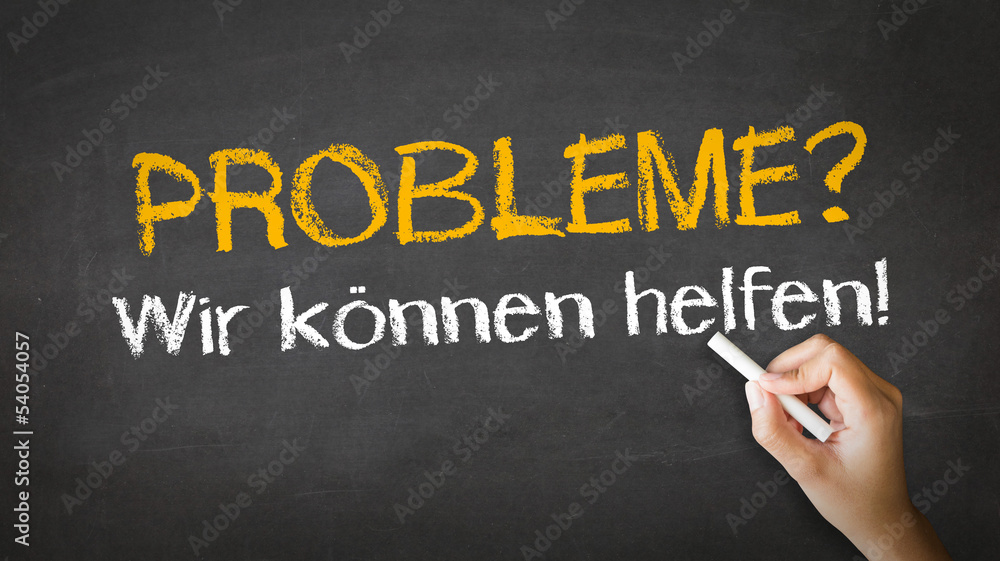 Fototapeta premium Problems we can help (In German)