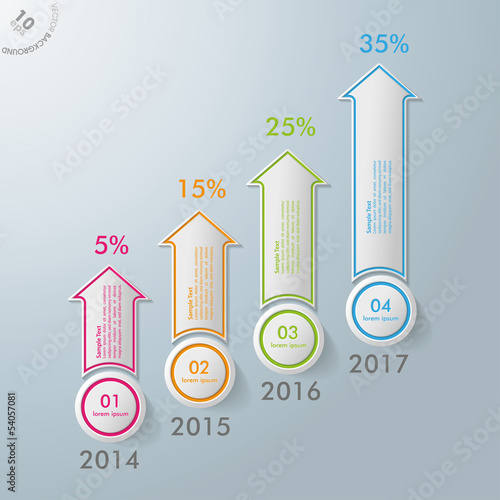 Colorful Arrows Chart Infographic Design