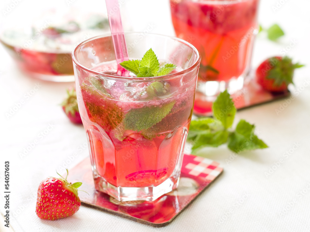 strawberry mojito or lemonade strawberry mojito or lemonade