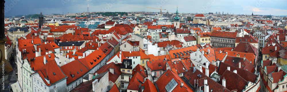 Panoramic view from Old Town Square Tower, Praha